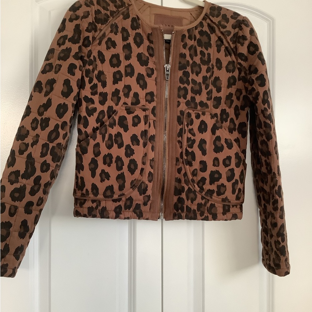 Blank NYC Brown and Black Leopard Blazer
